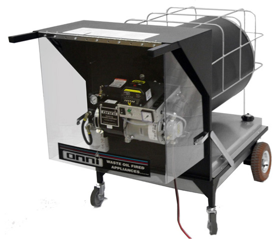 The World's First Infrared Portable Waste Oil Heater: self-contained unit