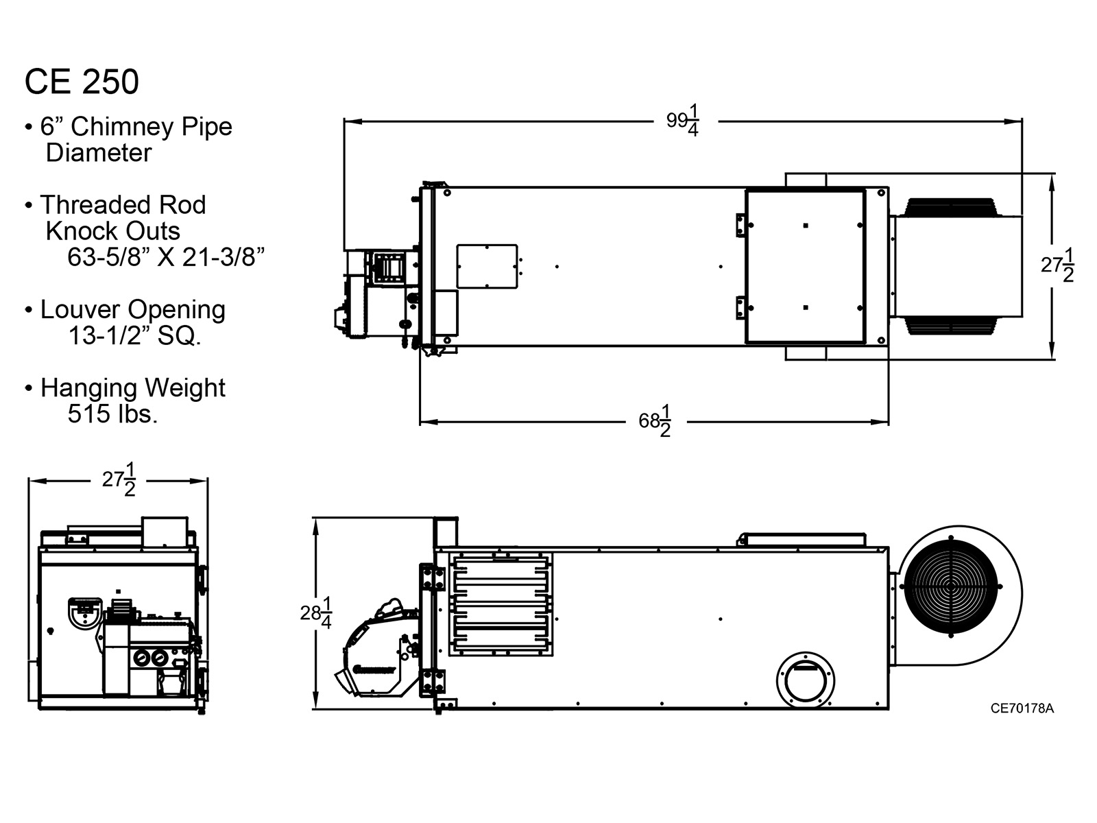 Clean Energy CE-250 245,000 BTU Waste Oil Heater - Image 5