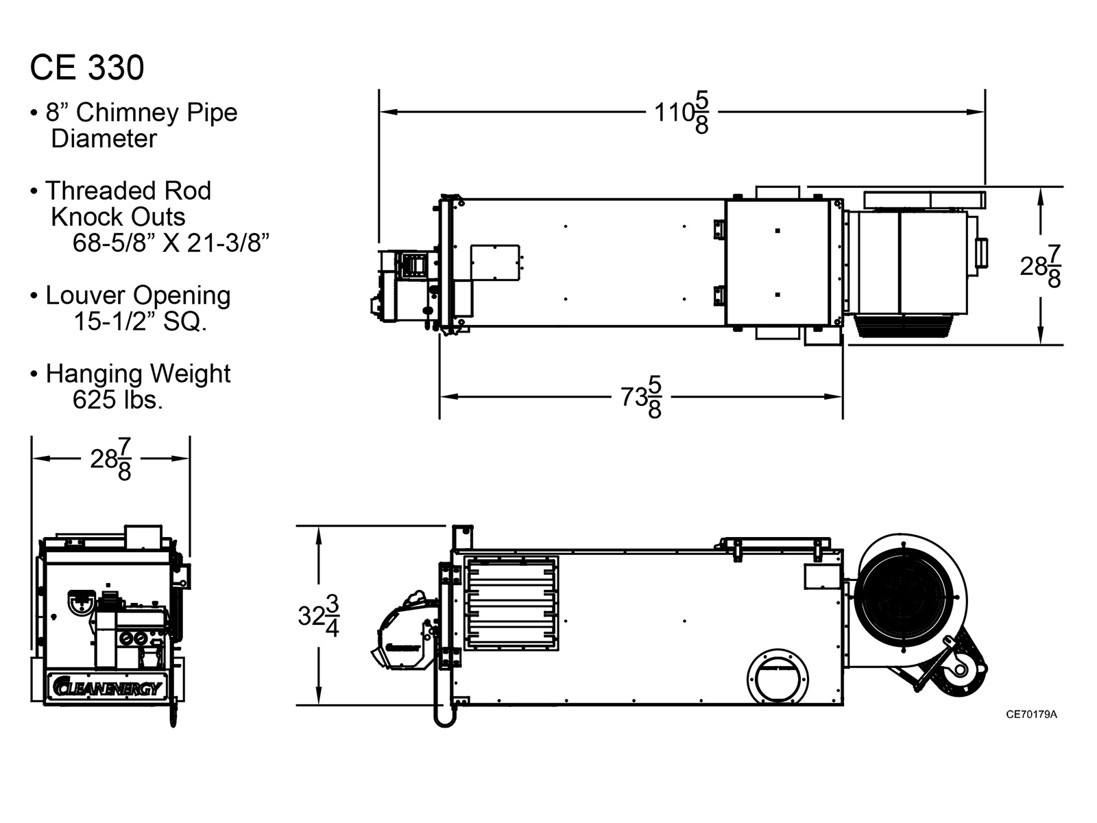 Clean Energy CE-330 325,000 BTU Waste Oil Heater - Image 5